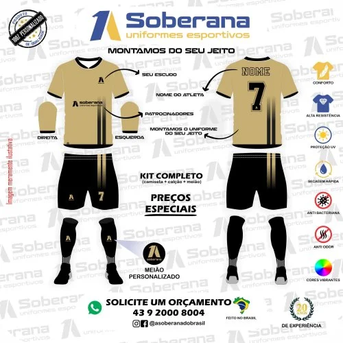UNIFORME ESPORTIVO PERSONALIZADO (KIT)